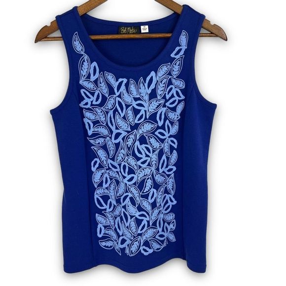 Bob Mackie Wearable Art Blue Embroidered Tank And Cardigan Matching Set Size XS - Picture 4 of 16